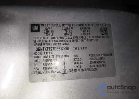 2013 Chevrolet Avalanche Lt from USA, damaged, VIN 3GNTKFE77DG312888